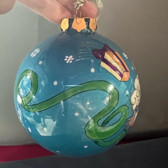 Rare 2000 Karen Rossi Fanciful Flights Ball Ornament With Box - Picture 3 of 4